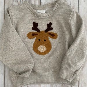 Zara boys reindeer sweatshirt